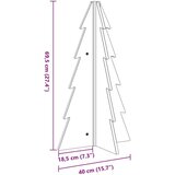 vidaXL Drveno ukrasno božićno drvce 69,5 cm od masivne borovine | shoptok.hr