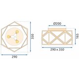 Toolight stropna visilica 35cm APP1238-C Gold | shoptok.hr