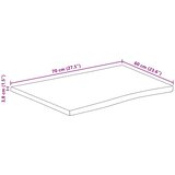 Stolna ploča sa živi rub 70x60x3,8 cm masivno grubo drvo manga | shoptok.hr