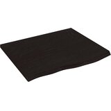  Zidna polica tamnosmeđa 60x50x2 cm od obrađene hrastovine | shoptok.hr