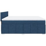  Krevet s oprugama i madracem plavi 200 x 200 cm od tkanine | shoptok.hr