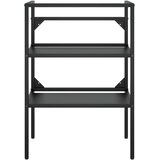 vidaXL Kopalniški regal črn 59x38x83 cm železo | Shoptok.si