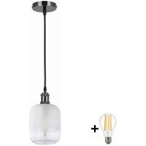 Brilagi LED luster na sajli RETRO GLASS 1xE27/60W/230V prečnik 14 cm crna/bela Cene