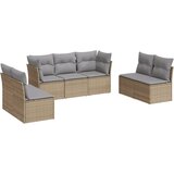 Maison Chic Seti vrtnega pohištva - Vrtna garnitura - Vrtni pohištvo set 7-delna z blazinami bež poli ratan, (21802241) | Shoptok.si