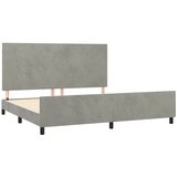  Okvir za krevet bez madraca svjetlosivi 200 x 200 cm baršunasti | Eponuda.com