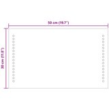  LED kupaonsko ogledalo *Transparent*an 50 x 30 cm Pravokutni | shoptok.hr