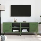vidaXL TV omarica 2 kosa olivno zelena 68x39x50,5 cm jeklo | Shoptok.si