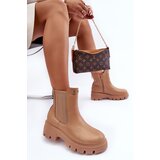 Boto Women's Leather Derby Shoes With Decorations Beige Lobb | ePonuda.com