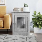 Namještaj s kavezom za pse siva boja betona 55x80x68 cm drveni | shoptok.hr