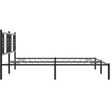  Metalni okvir za krevet s uzglavljem crni 183x213 cm | shoptok.hr