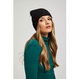 Marisse Black Rhinestone Pompom Hat | ePonuda.com