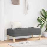  Klupa s jastukom Tamno siva 113 x 57 x 39 cm tkanina | Eponuda.com