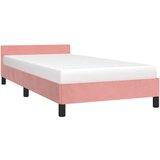 vidaXL Posteljni okvir z vzglavjem roza 80x200 cm žamet | Shoptok.si