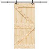  Klizna vrata NARVIK Prirodna i crna 95 x 210 cm (213,5 cm) | Eponuda.com
