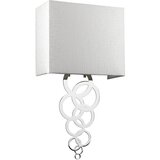 Elstead Lighting Elstead Stenska svetilka Rosa Medium z 1 svetlobo, polirani krom, senčnik iz umetne svile v slonokoščeni barvi, (22098854) | Shoptok.si