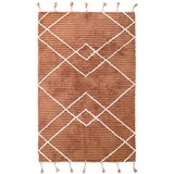 Nattiot Smeđi ručno rađeni tepih od pamuka Lassa, 100 x 150 cm | Shoptok.si