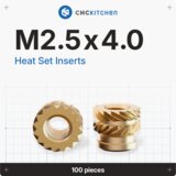 CNC Kitchen Threaded Inserts M2.5 Standard, M2.5 x 4.0 (100 pcs) | Eponuda.com