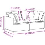  Modularna sofa s jastucima, baršunasta tamnozelena | shoptok.hr