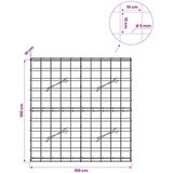  Gabion s žicom debljine 5 mm i mrežom 10x10 cm 100x10x100 cm | shoptok.hr
