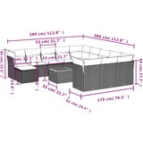  13-dijelni set vrtnih sofa s jastucima poliratan Bež | shoptok.hr