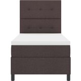  Krevet s box springom i madracem tamnosmeđi 90x200 cm tkanina | shoptok.hr