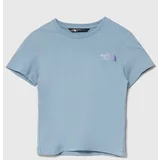 The North Face Otroška bombažna kratka majica RELAXED GRAPHIC TEE 2 turkizna barva