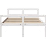  Krevet za starije s uzglavljem bijeli 120x200 cm borovina | shoptok.hr