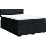 vidaXL Box spring postelja z vzmetnico črna 160x200 cm blago | Shoptok.si