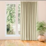  Curtain MILANA color beige style classic 10cm tab tops chenille 140x245 HOMEDE | shoptok.hr