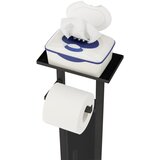 Wenko Črno stojalo za WC papir z WC ščetko iz nerjavečega jekla Debar – | Shoptok.si
