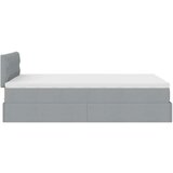 vidaXL Otomanska postelja z vzmetnico siv 120x190 cm blago | Shoptok.si
