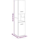 vidaXL Kopalniška viseča omarica starinski les 30x30x130 cm inž. les | Shoptok.si