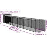  Kućica za pse s igralištem svjetlosiva 165x1271x181 cm čelična | shoptok.hr