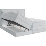 MID.YOU POSTELJA BOXSPRING 200 cm x 220 cm , les, tekstil, leseni material svetlo modra | Shoptok.si