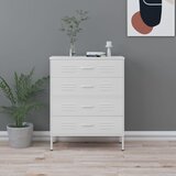 vidaXL Predalnik bela 80x35x101,5 cm jeklo | Shoptok.si
