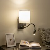  Brilagi - LED zidna lampa NUBILA 1xE27/25W/230V + LED/3W crna/bela | Eponuda.com