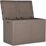 vidaXL Vrtna škatla 180 L rjava PP | Shoptok.si