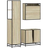  3-dijelni set kupaonskog namještaja boja hrasta sonome drveni | shoptok.hr