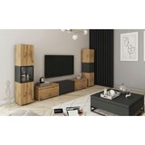 MID.YOU Dnevni Regal Berlin Iii, Barva Hrasta, Osvetlitev, 3-Delni | Shoptok.si
