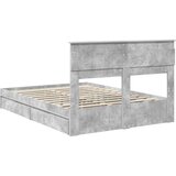  Postelja s shranjevanjem z vzglavjem Betonsko siva 150 x 200 cm, (5000106972) | Shoptok.si