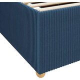  Posteljni okvir z vzmetnico Modra 180 x 200 cm blago | Shoptok.si