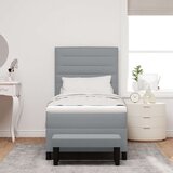  Box Spring Bed z vzmetnico in klopjo Svetlo siva 90x200 cm Tkanina, (22081176) | Shoptok.si