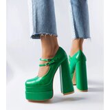 Gemre Green high block heel pumps Chouinard | ePonuda.com