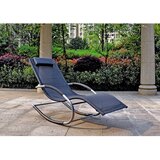 Garden Pleasure Črni kovinski vrtni ležalnik Naxos - | Shoptok.si