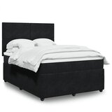  Krevet s oprugama i madracem crni 140 x 190 cm baršunasti | shoptok.hr