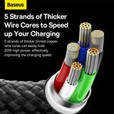 Baseus kabel Type C za Apple Lightning 8-pin Power Delivery 20W Glimmer Series CADH000101 2m črna | Shoptok.si