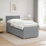  Boxspring krevet s madracem Svjetlosiva 80 x 200 cm Tkanina | shoptok.hr