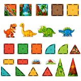 Magnetic Construction Blocks Dinosaurs Volcano Colorful 31 pcs. | shoptok.hr