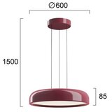  LED Visilica na sajli ALENSA LED/60W/230V CRI 94 crvena | Eponuda.com
