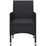  3-dijelni vrtni blagovaonski set s jastucima crni | shoptok.hr